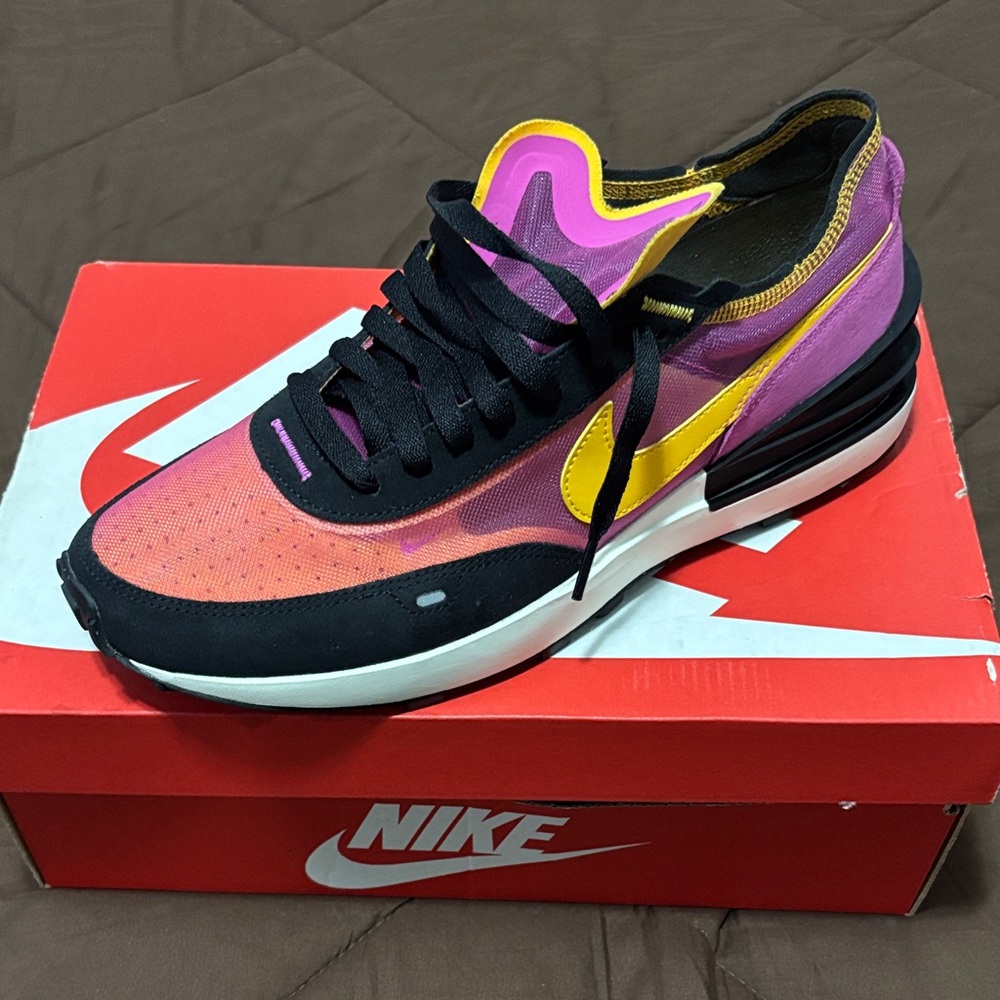 Nike Men's Pink, Purple and Yellow Sneakers